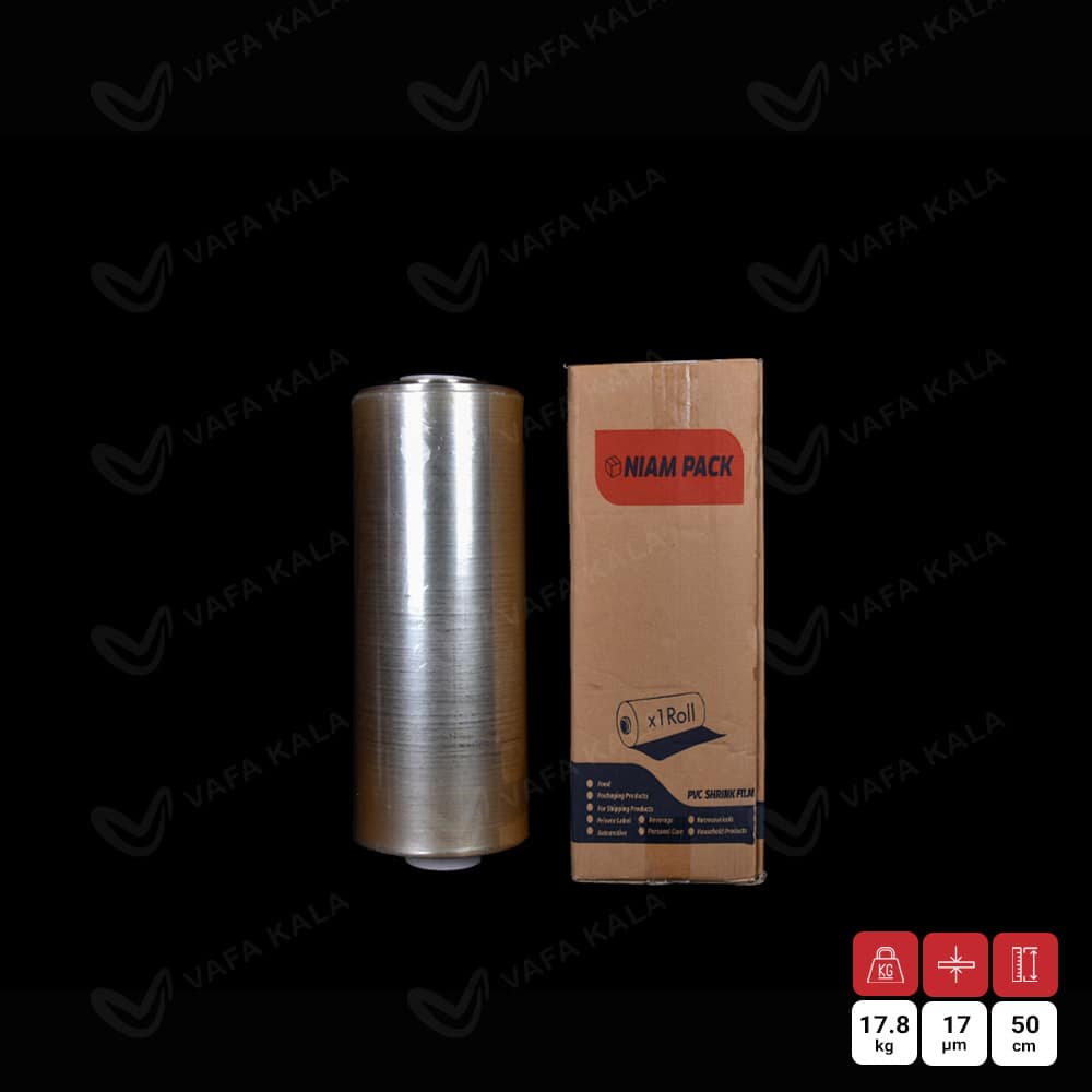 سلفون شیرینگ نرم عرض 50 سانت یک طرف باز-ضخامت 17 میکرون