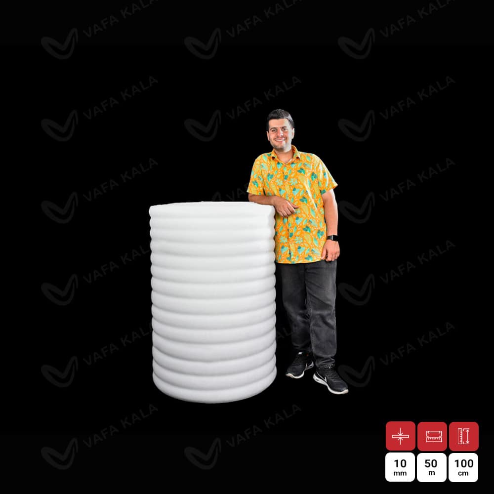 فوم پلی اتیلن رولی ضخامت 10 میلیمتر-طاقه 50 متری