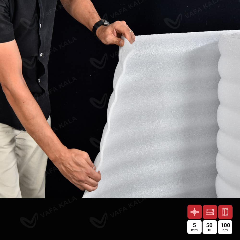 فوم پلی اتیلن رولی ضخامت 4 میلیمتر-طاقه 80 متری