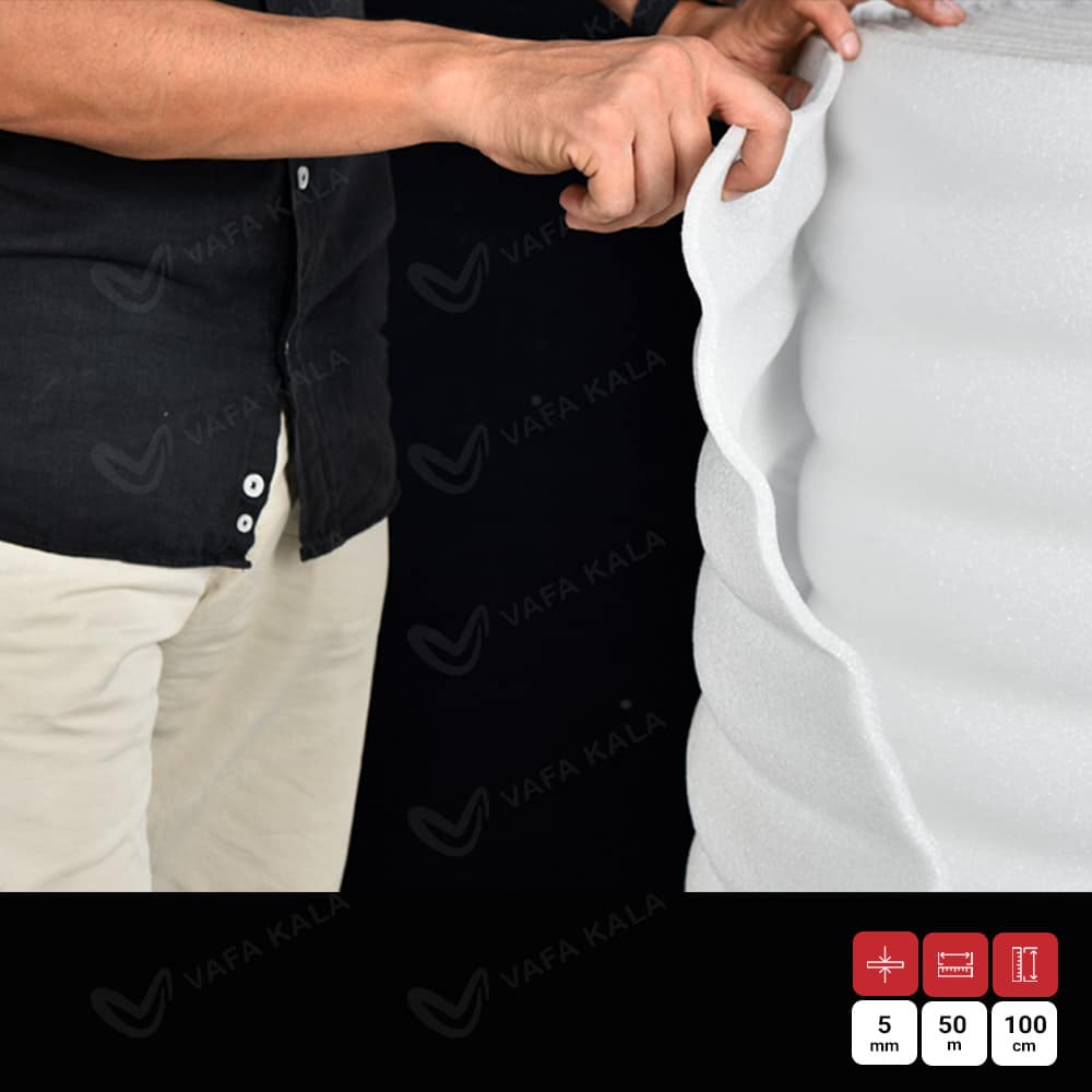 فوم پلی اتیلن رولی ضخامت 5 میلیمتر-طاقه 60 متری