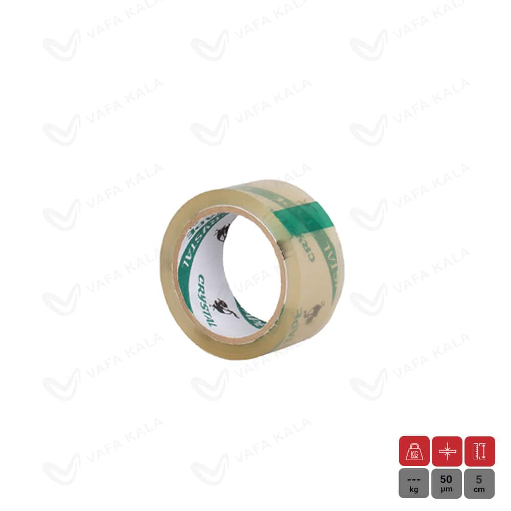 چسب پهن کریستالی 38 میکرون خروس عرض 5 سانتی