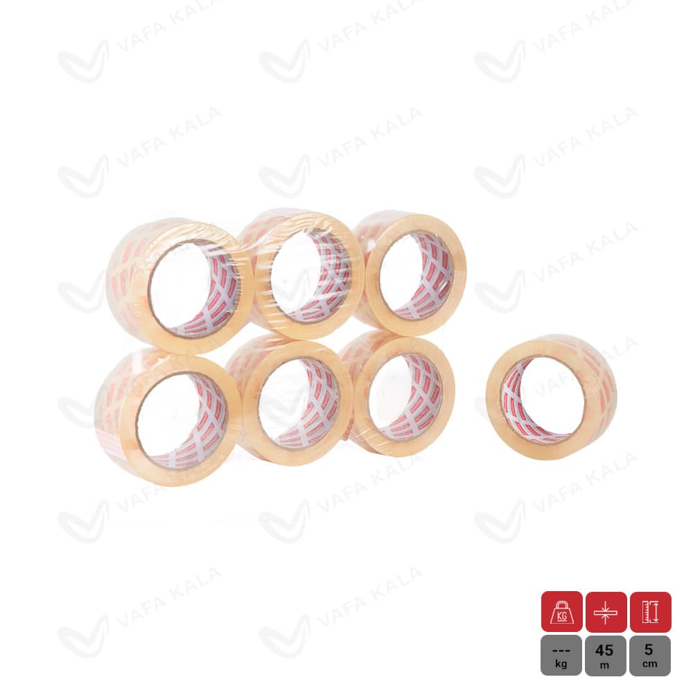 چسب پهن کریستالی 45 میکرون تاپرول عرض 5 سانتی