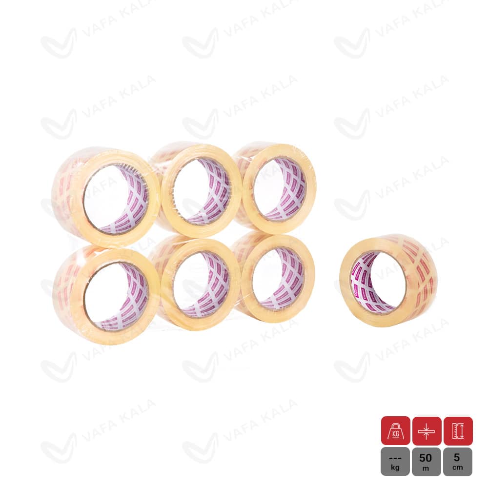 چسب پهن کریستالی 50 میکرون تاپرول عرض 5 سانتی